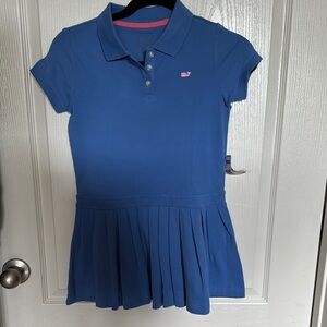 Vineyard Vines Blue Polo Dress Casual Pleated